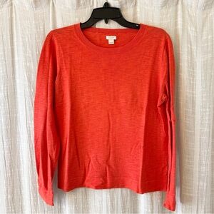 J. Crew Red Cotton Sweater Medium